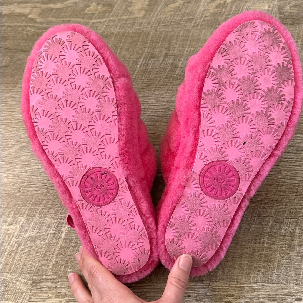 UGG Fluff Yeah Slide Hot Pink Size 9 - Picture 5 of 5